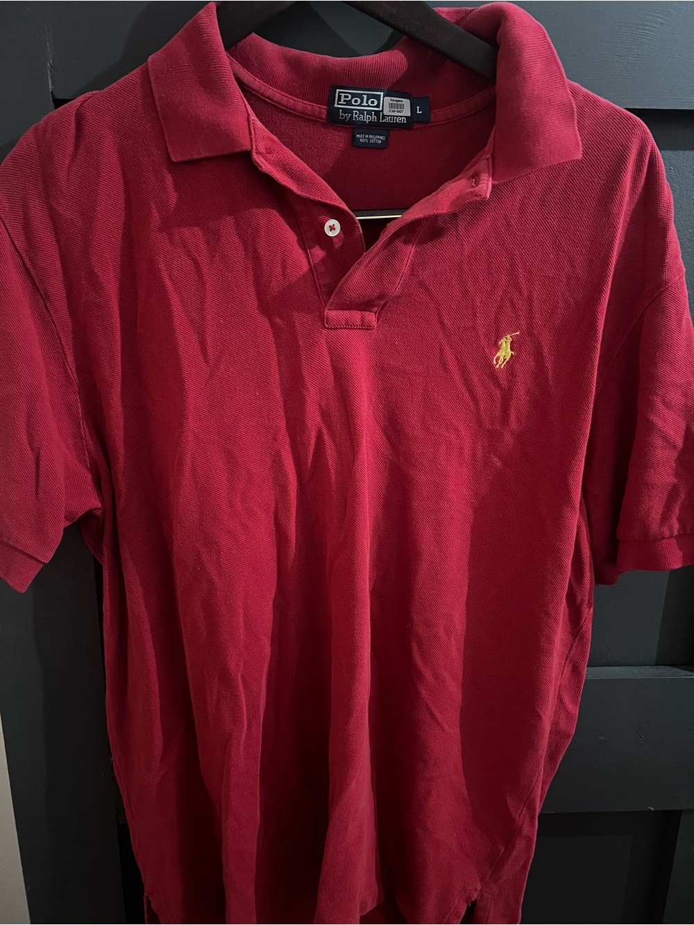 Polo by Ralph Lauren Red Polo with Yellow Pony Logo